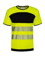 T-shirt de travail haute visibilité EOS avec zone d'impression - jaune - taille M