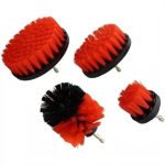 Brosse rouge pour visseuse à poils durs - 4 pcs