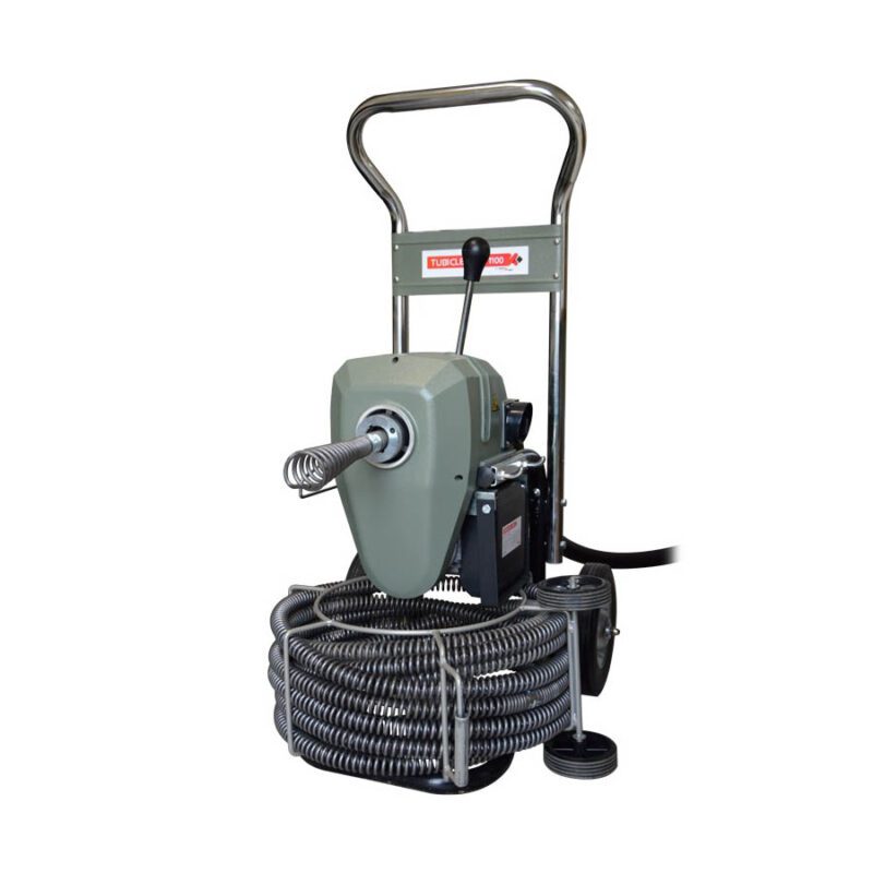 Déboucheur canalisation électrique 1100 – 1100 W, spirale 18,4 m, 6 têtes