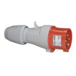 Fiche mâle 3P+T 16A 400V IP44 EUR - Rouge