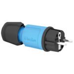 Prise mâle mono+T PR20IV -  bleu