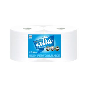 Rouleau de papier - blanc - 175 mètres - 900 feuilles - 18 gsm - prix par 2 rouleaux