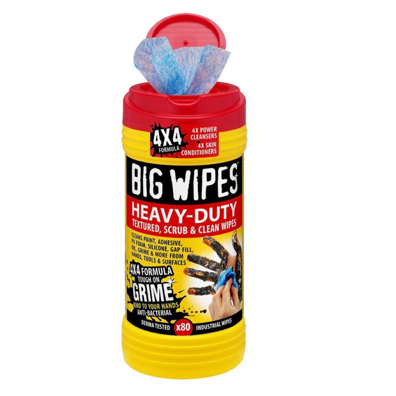 Lingettes abrasives ultrarésistantes pour travaux intensifs - 80 lingettes
