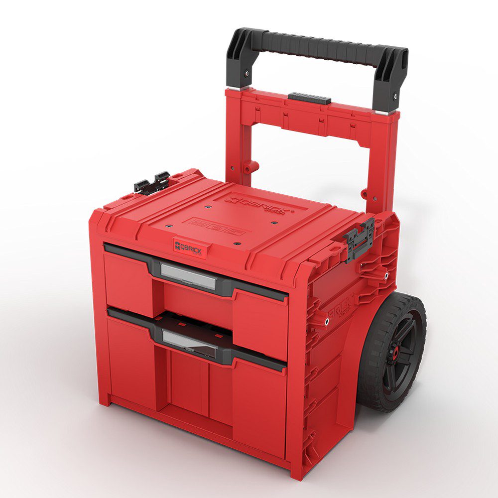 Chariot de base QBRICK SYSTEM PRO CART 2.0 PLUS – 2 tiroirs Red Ultra HD Custom