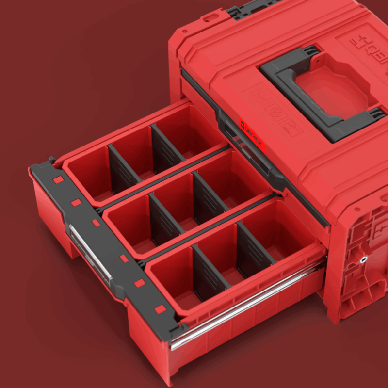 Caisse à outils modulable PRO 2 tiroirs Red Ultra HD – Image 4