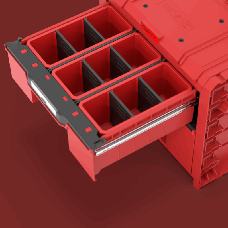 Chariot de base QBRICK SYSTEM PRO CART 2.0 PLUS – 2 tiroirs Red Ultra HD Custom – Image 8