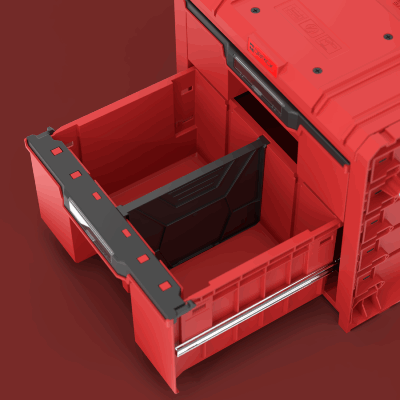 Chariot de base QBRICK SYSTEM PRO CART 2.0 PLUS – 2 tiroirs Red Ultra HD Custom – Image 9