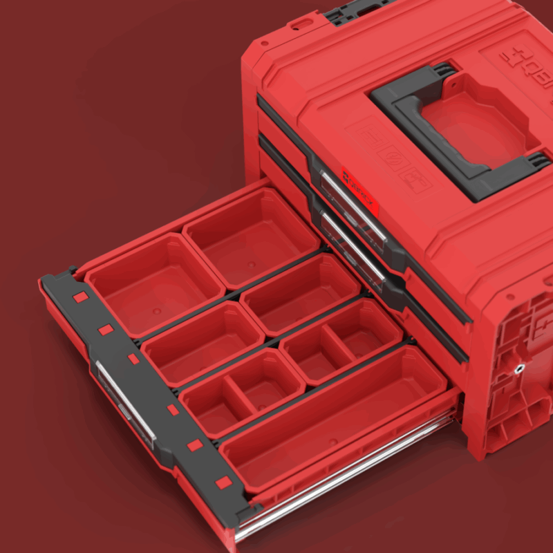 Caisse à outils modulable PRO 3 tiroirs Red Ultra HD – Image 2