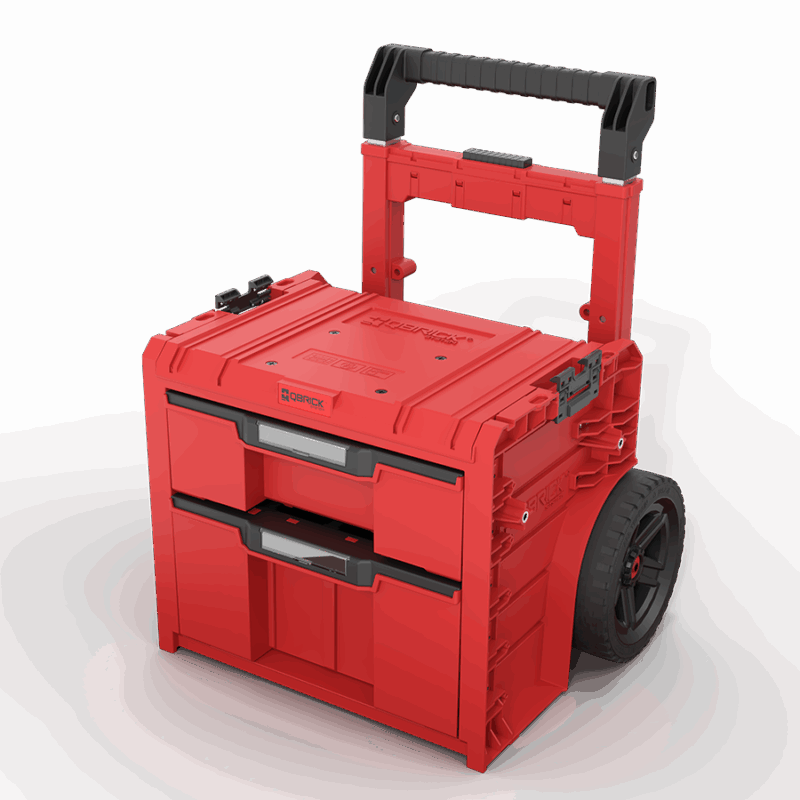 Chariot de base QBRICK SYSTEM PRO CART 2.0 PLUS – 2 tiroirs Red Ultra HD Custom – Image 4