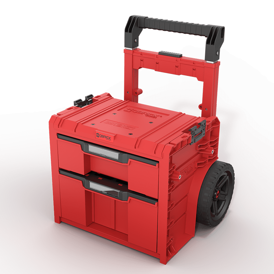 Chariot de base QBRICK SYSTEM PRO CART 2.0 PLUS – 2 tiroirs Red Ultra HD Custom – Image 4