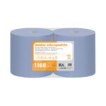 Rouleau de papier - micro gaufrée - bleu - 170 mètres - 500 feuilles - 19 gsm - 3 plies - prix par 2 rouleaux