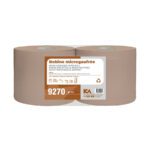 Rouleau de papier - micro gaufrée - brun - 150 mètres - 650 feuilles - 28 gsm - prix par 2 rouleaux