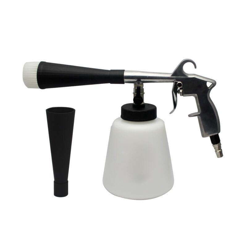 Pistolet de nettoyage Tornador, modèle rotatif en aluminium - 900 ml, 5,5 bar - 130 l/min (nettoyage des insectes, séchage, revêtement des pneus noir)