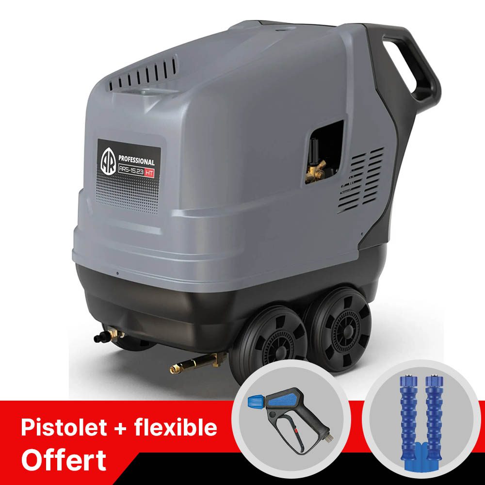 Nettoyeur haute-pression eau chaude - 200 bar - 15 l/min - 3x400v - type AR5 - 15.23 1 Nettoyeur haute-pression eau chaude - 200 bar - 15 l/min - 3x400v - type AR5 - 15.23