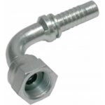 Embout femelle tournant BSP cylindrique fond plat coudé 90°