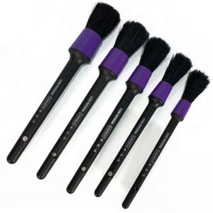 Pinceaux en poils de sanglier + manche en PP : 8"- 19,5 cm, 10"-20,5 cm, 12"- 22 cm, 14"- 22,5 cm, 16"-23 cm - (5 pièces)
