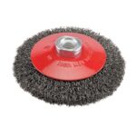 Brosse biseautée à fils d'acier ondulés 115 mm