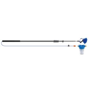 Lance télescopique 1.7 à 6 m avec brosse orientable, filtre et tuyaux de 8 m