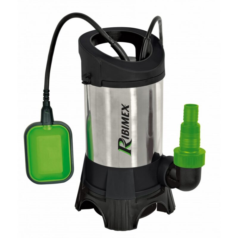 Pompe vide-cave eaux chargées 900w inox  base plastique + interrupteur flotteur